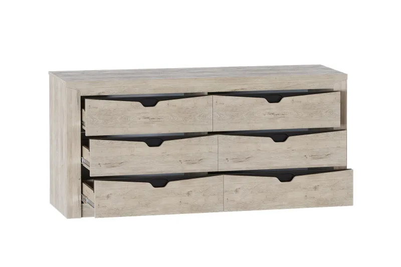 Комод с 6 ящиками "Соренто" спальня Дуб бонифаций
